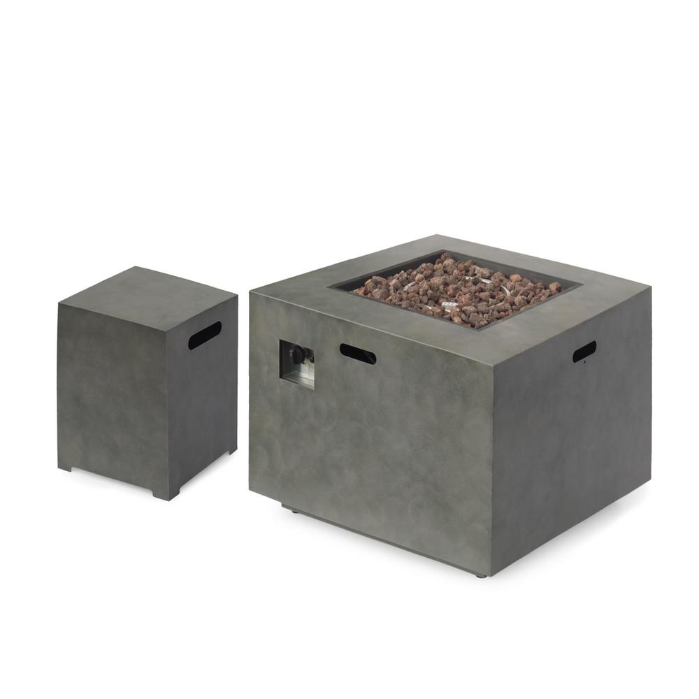 grey fire dark noble pit propane wellington concrete tank house holder square