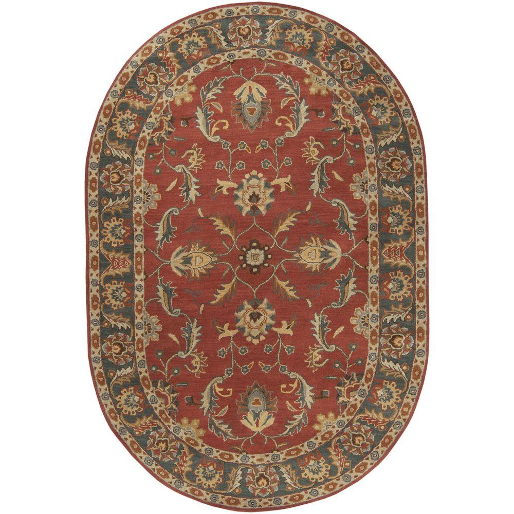 Artistic Weavers Chenni Burgundy 6 ft. x 9 ft. Oval Indoor Area RugS00151006200 The Home Depot