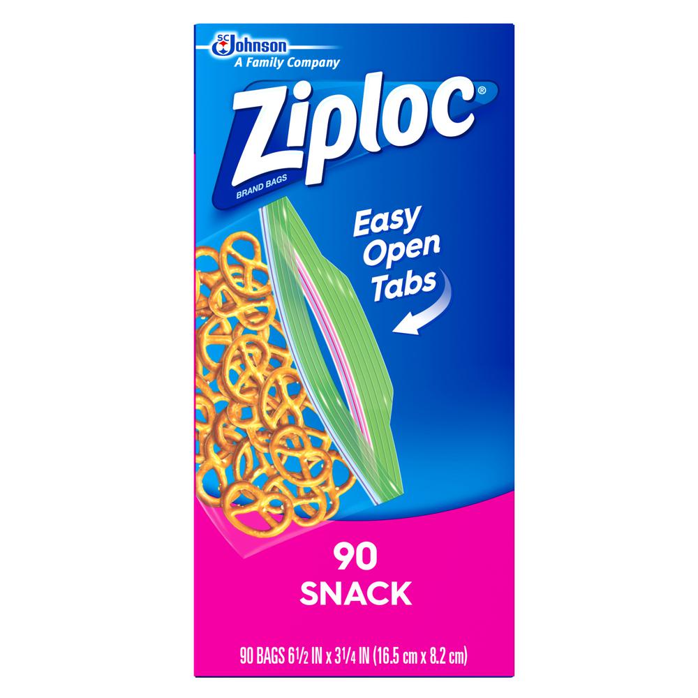 Ziploc Green Snack Bags Set Of 90 664434 The Home Depot