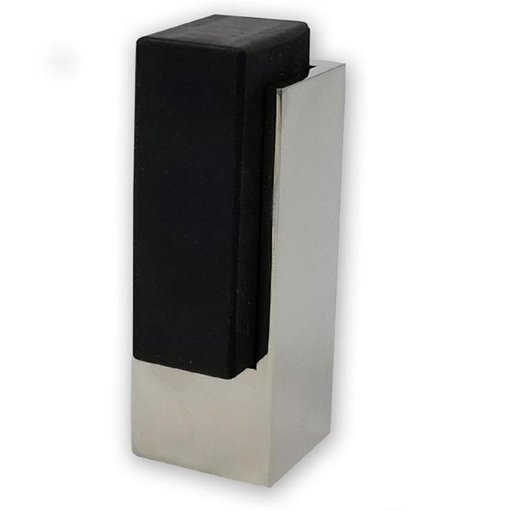 Strongar Tall Rectangular Square Polished Stainless Steel Floor Mounted Stop For Doors 5 Pack