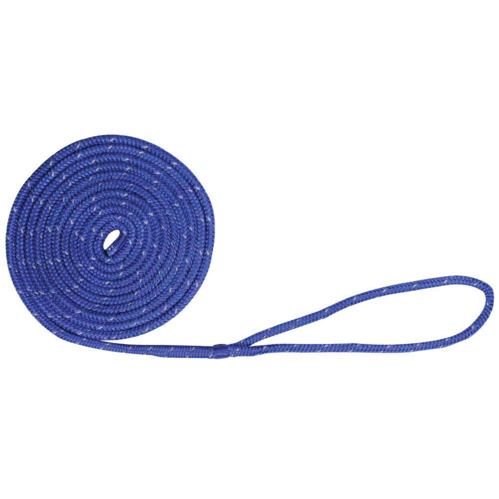 Made in USA 1//2/" x 40/' Solid Braid Nylon Dock Lines Royal Blue