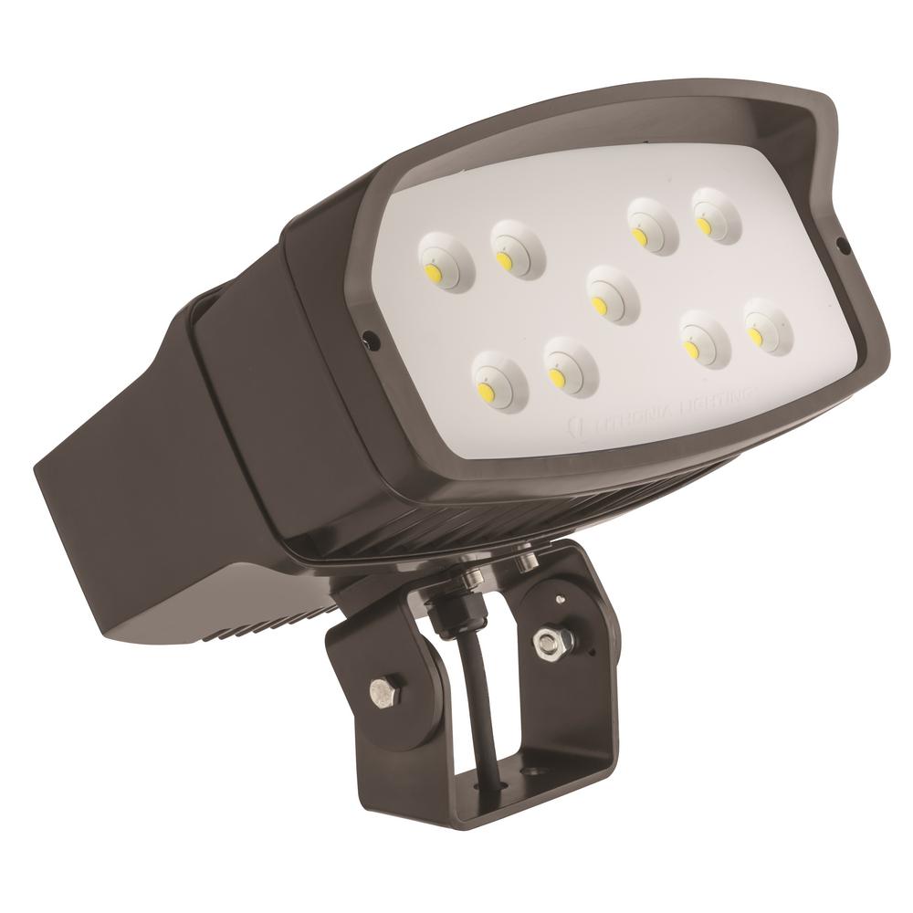 0 500 300 400 Lithonia Lighting The Home Depot Ofl2 Led Bronze Outdoor Flood Light