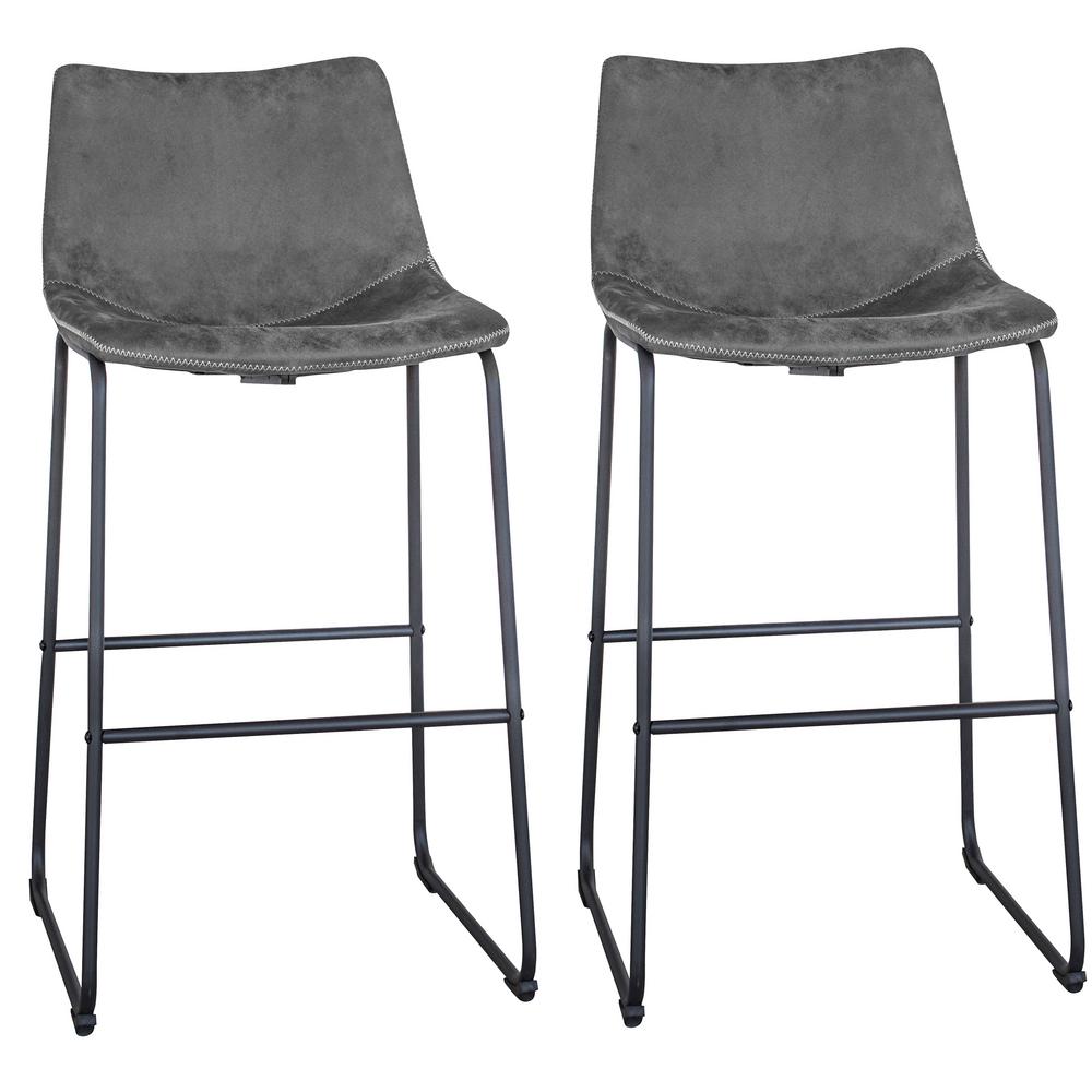 1//2 Chairs Faux Leather Breakfast Bar Stool Kitchen Barstools Pub Swivel Chair N