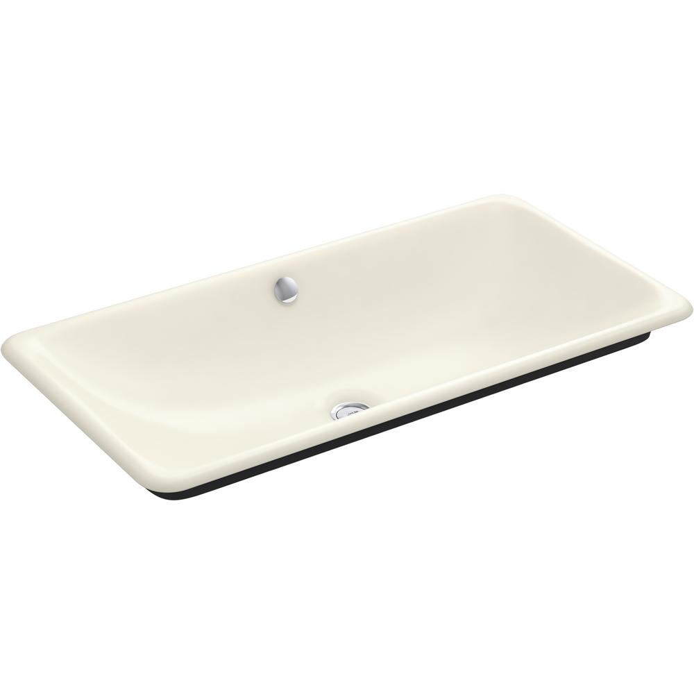 KOHLER Iron Plains 30 in. DropIn Bathroom Sink in Biscuit with Iron