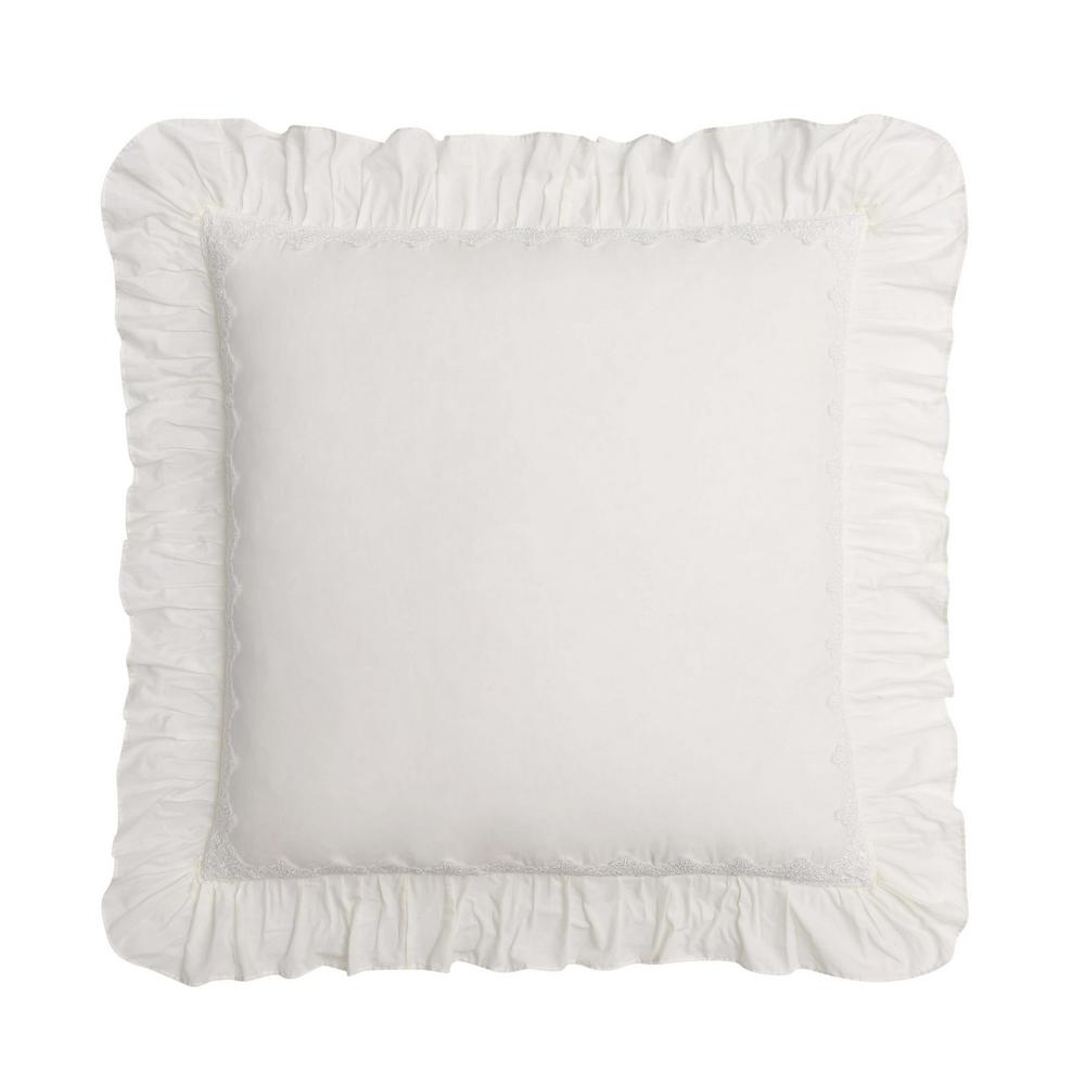 Cottage Classics Voile Ivory Euro Pillow Cover Cf2695wtes 1400