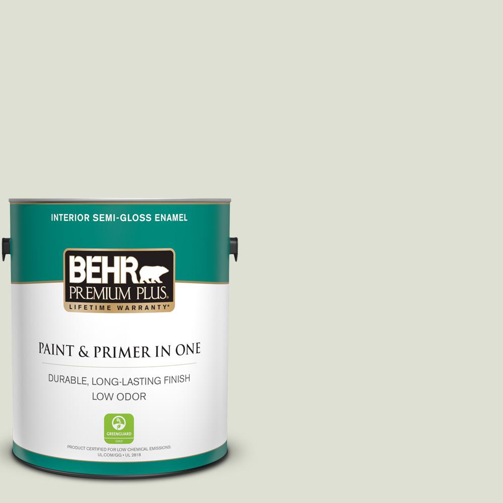 BEHR Premium Plus 1 Gal PPU10 12 Whitened Sage Semi Gloss Enamel Low   Whitened Sage Behr Premium Plus Paint Colors 305001 64 300 