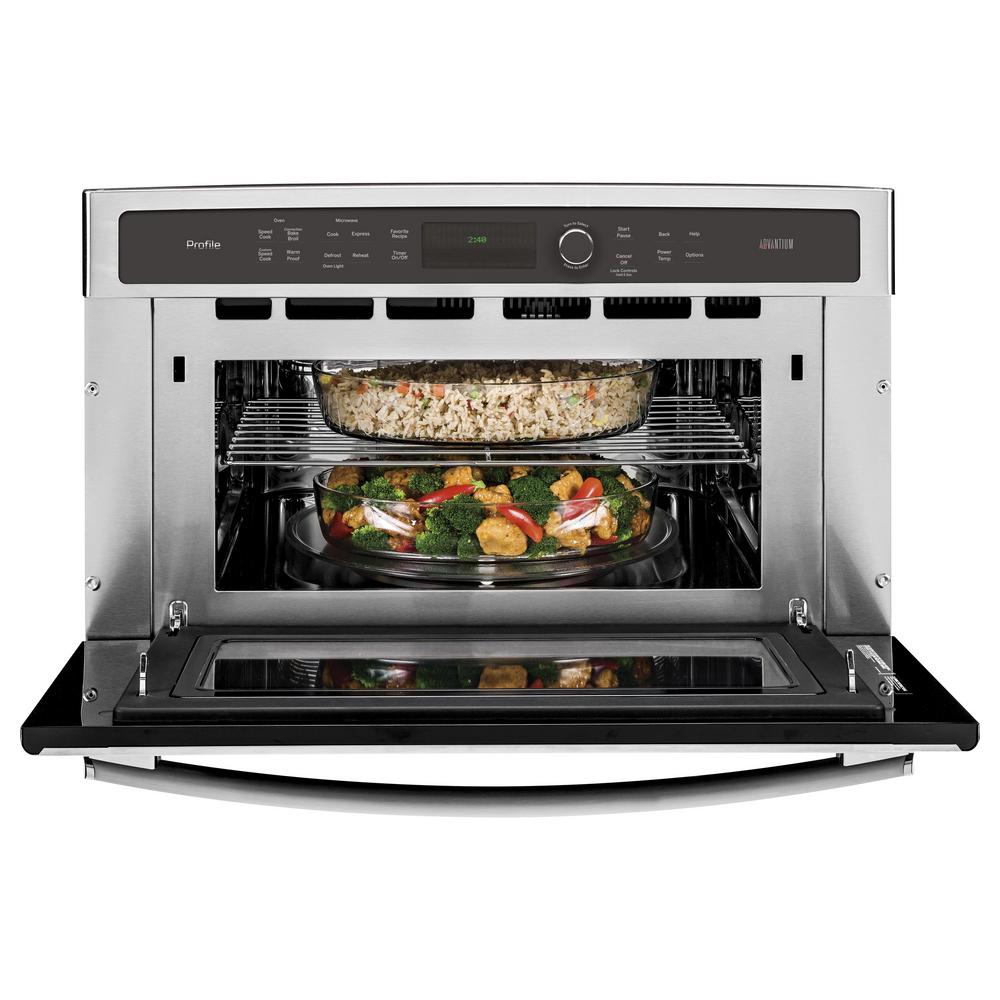 Ge Profile 30 In Single Electric Wall Oven With Advantium Cooking Stainless Steel Psb9240sfss The Home Depot Ge Profile 30 In Single Electric Wall