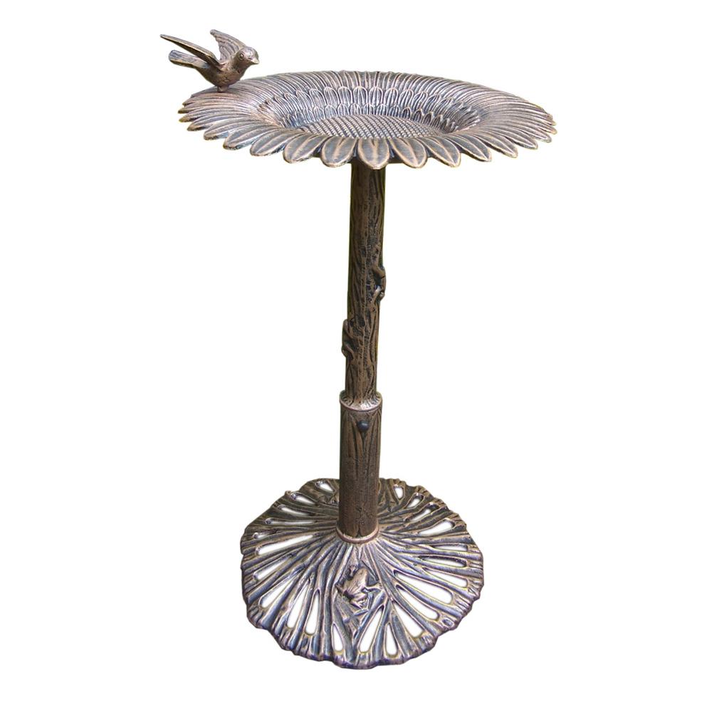 Sunflower Bird Bath-HD5065-AB - The Home Depot