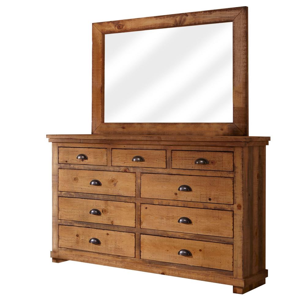 Progressive Furniture Willow 9Drawer Distressed Pine DresserP60823