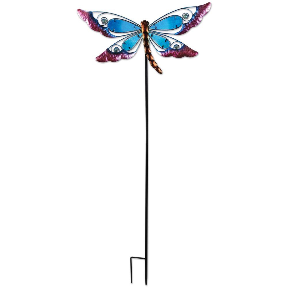 Sunjoy Flamingo Garden Stake 110309016 The Home Depot Purple Dragonfly Spring Stake
