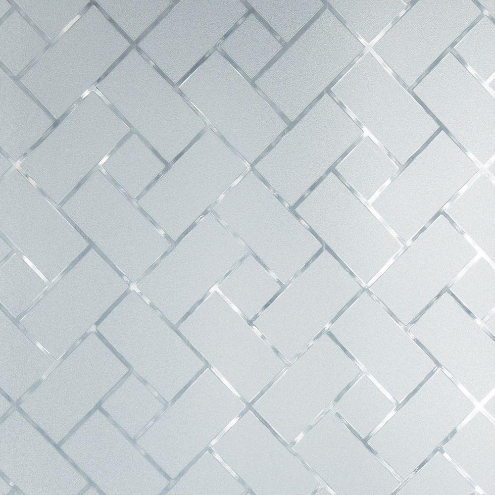 Gila 36 in. W x 78 in. H Privacy Control Frosted Tile Window Film