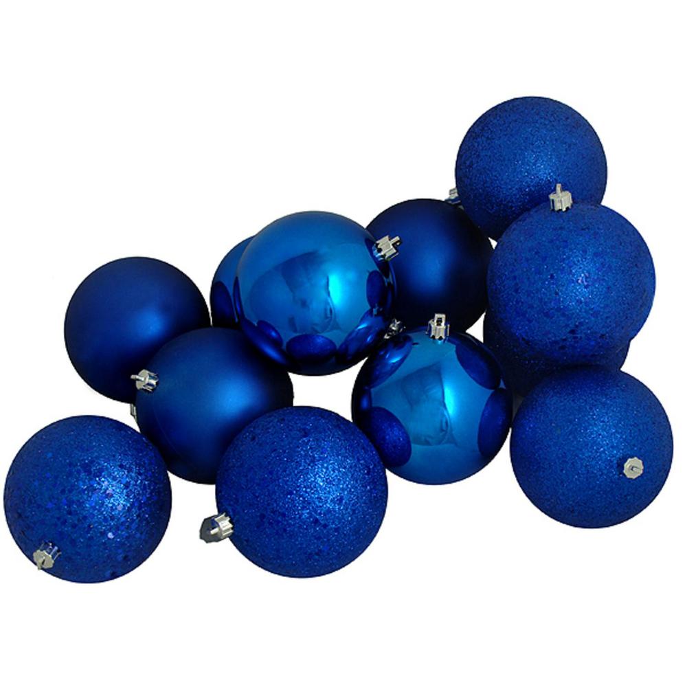 Blue Christmas Ornaments Christmas Tree Decorations The Home Depot