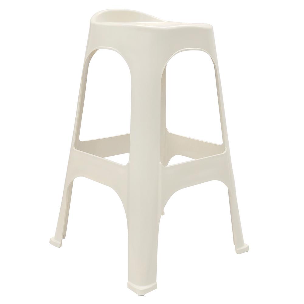 Adams Manufacturing 30 In Realcomfort White Resin Outdoor Bar Stool Realcomfort White Resin Outdoor Bar Stool Set Of 2