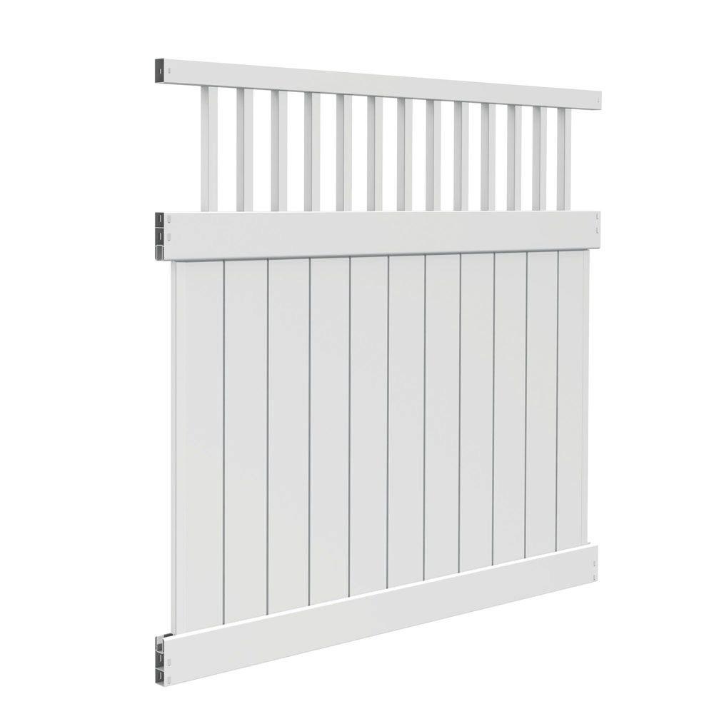 Veranda Missouri 6 ft. H x 6 ft. W White Vinyl Fence Kit73014498 The Home Depot