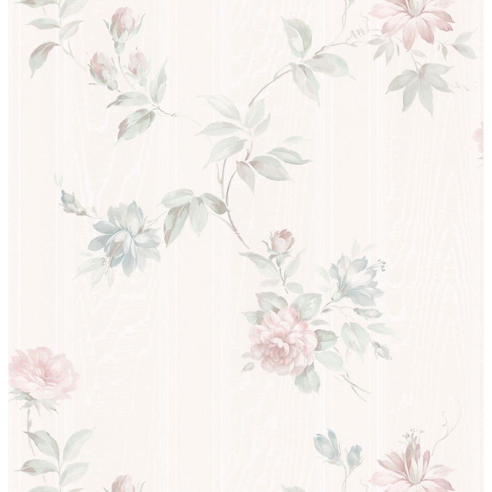 Watercolor Minimalist Blossoms Floral Yellow and White WallpaperR4689