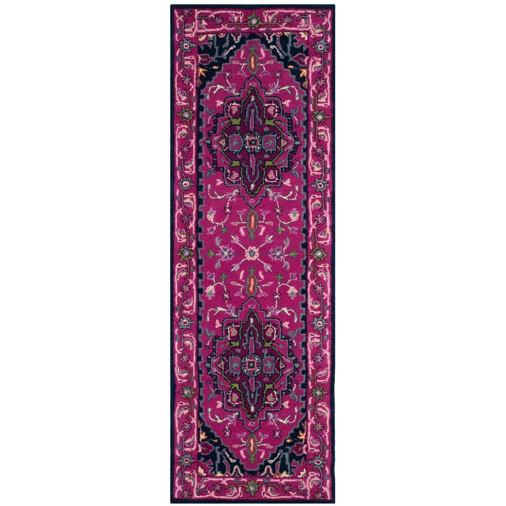Safavieh Bellagio Pink Navy 2 Ft X 7 Runner Rug