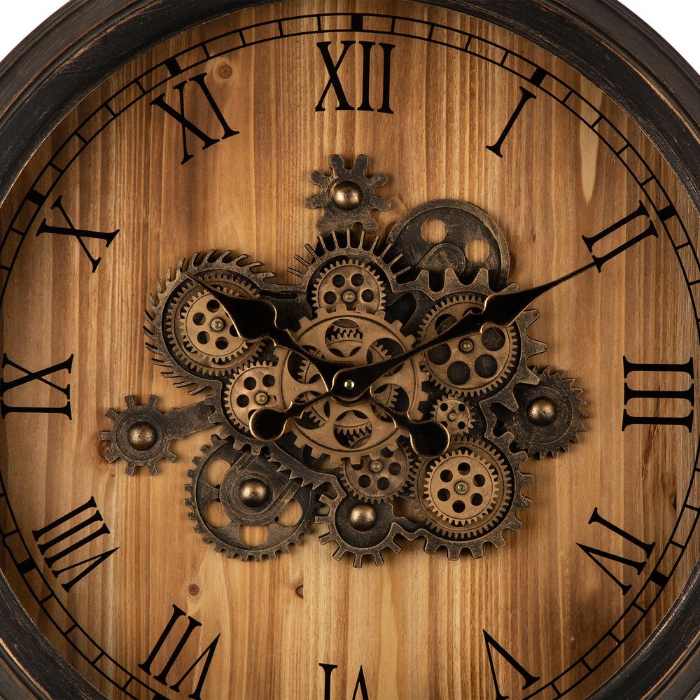 Glitzhome 27 76 In D Vintage Industrial Oversized Wooden Metal Wall Clock With Moving Gears 2009500001 The Home Depot - Gear Wall Clocks Metal Glitzhome 27 76 In D Vintage Industrial Oversized Wooden Metal Wall Clock With Moving Gears 2009500001 The Home Depot - Gear Wall Clocks Metal