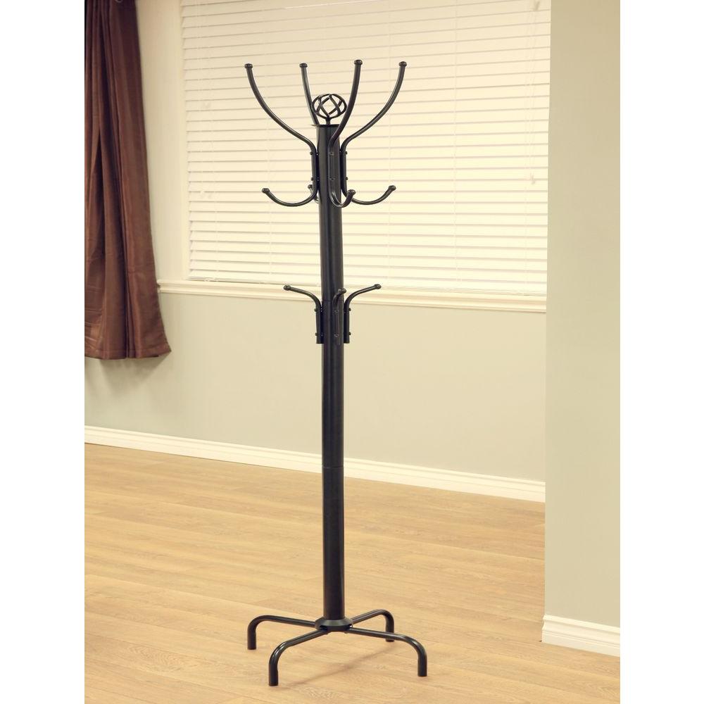 MegaHome Black 8Hook Coat Rack CR002 The Home Depot