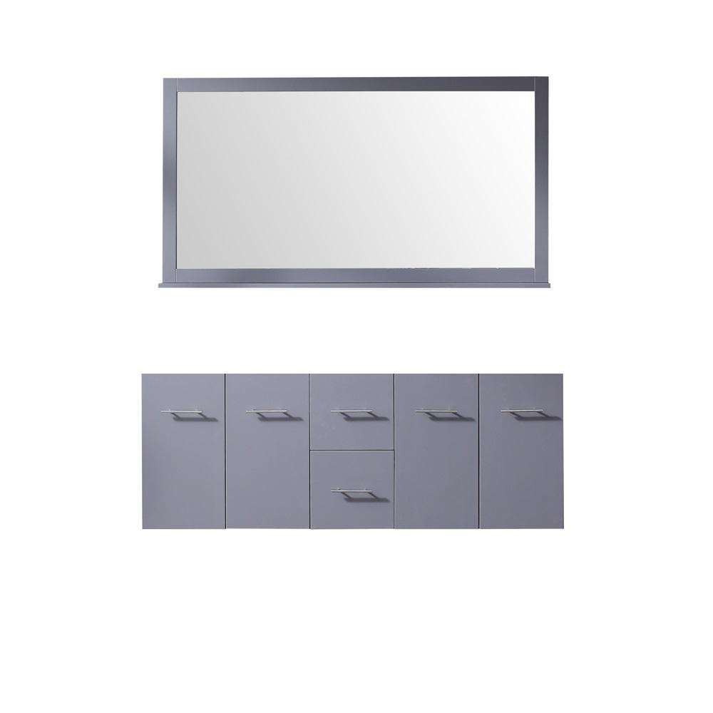 Lexora Amelie 60 In Double Bath Vanity Cabinet Only With Mirror