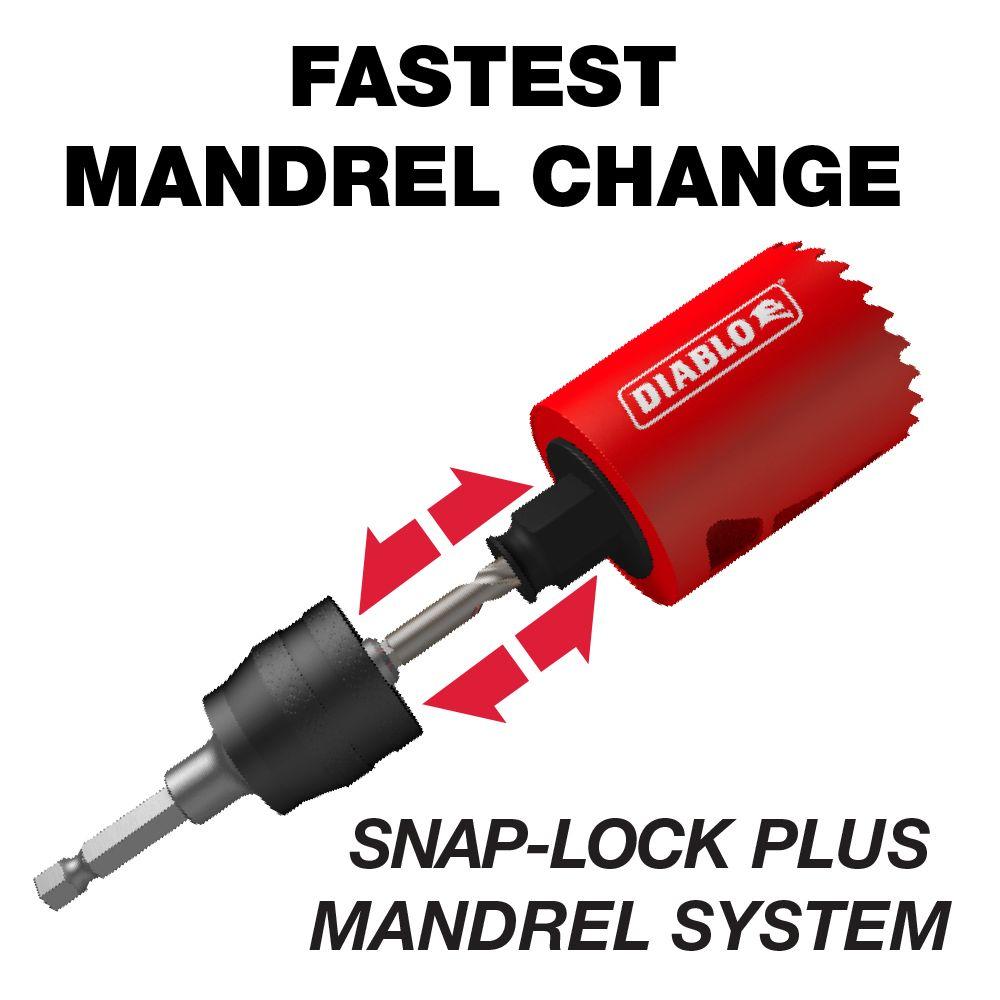 DIABLO Carbide Hole Saw 21/8 in. Metal Wood Steel Cutting Drill Bit