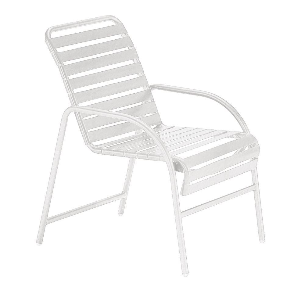 Tradewinds Milan White Commercial Patio Game Chair 2 Pack