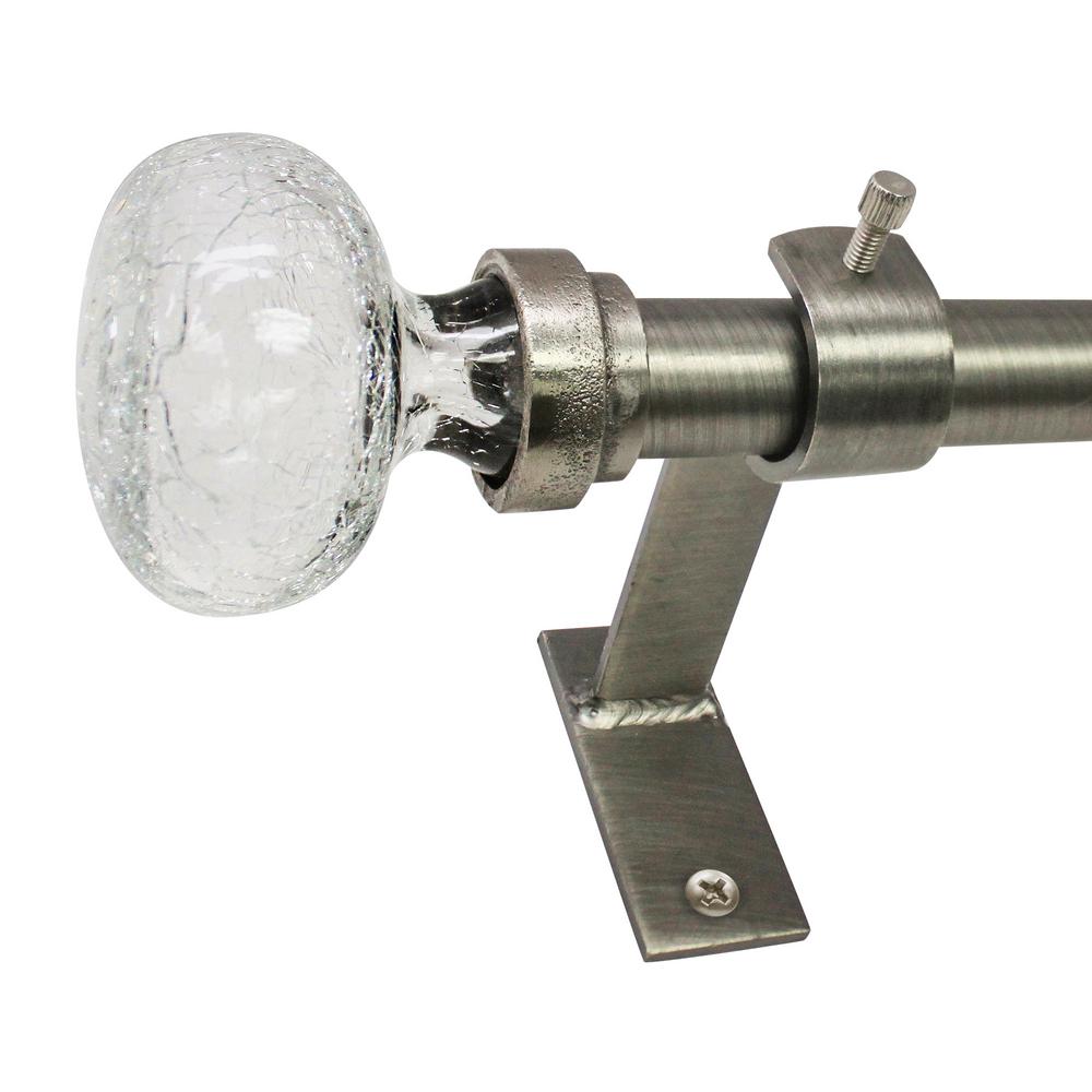 Decopolitan 3 4 In Le Glass Knob Telescoping Dry Single Le Glass Knob Telescoping Dry Single Rod Set 36 In