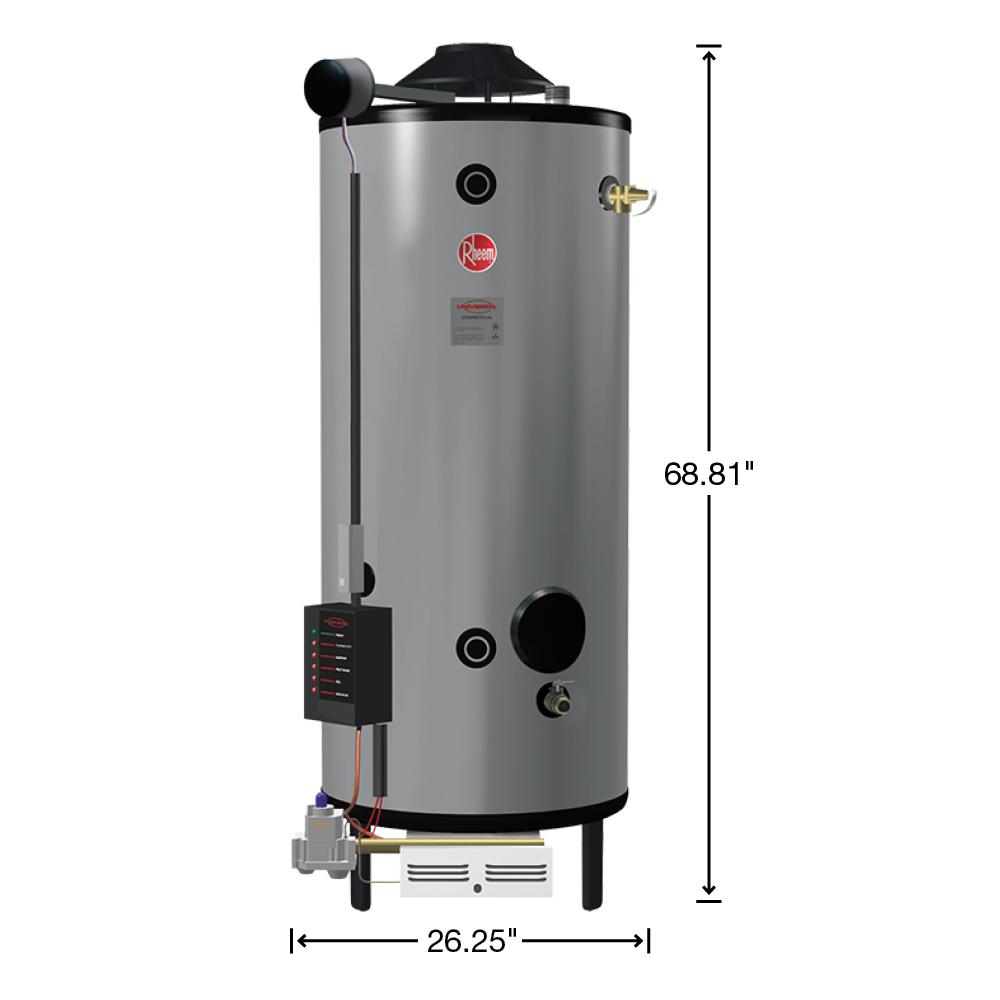 Rheem Commercial Universal Heavy Duty 76 Gal 199 9k Btu Liquid Propane Tank Water Heater G76 200 1 Lp The Home Depot