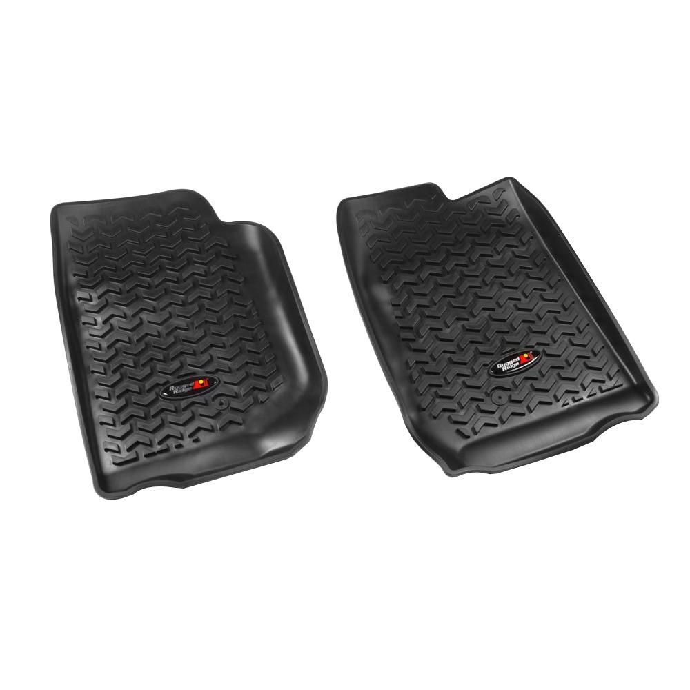Rugged Ridge Floor Liner Front Pair Black 20072013 Jeep Wrangler JK
