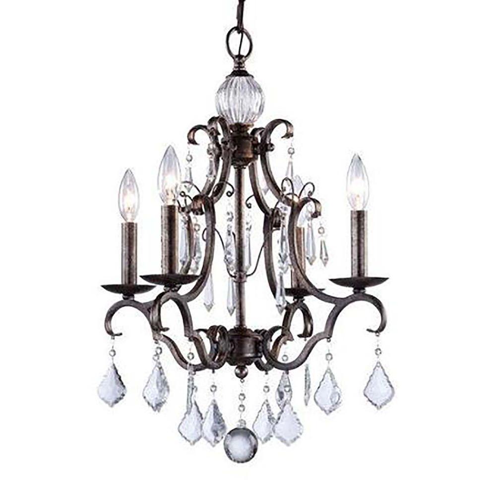 Filament Design Vieira 4Light Dark Brown ChandelierCLIACG157414