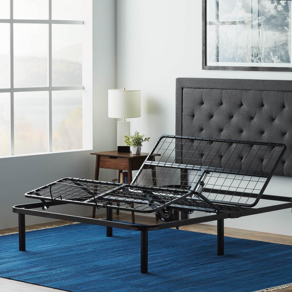 Lucid Queen Adjule Bed Base Hdlul100qqab The Home Depot Lucid Queen Adjule Bed Base