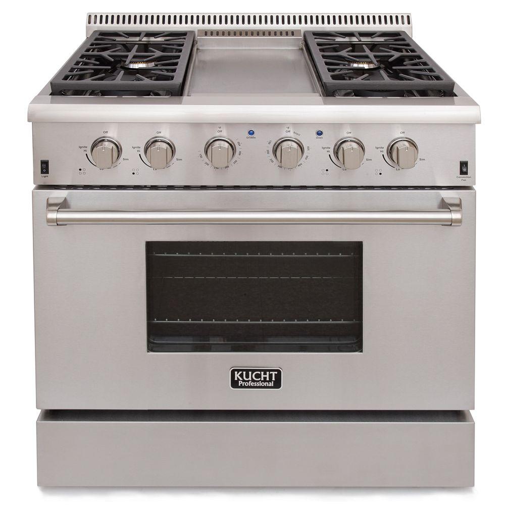 Kucht Pro-Style 36 inch 5.2 cu. ft. Propane Gas Range with Sealed Burners,... by Kucht