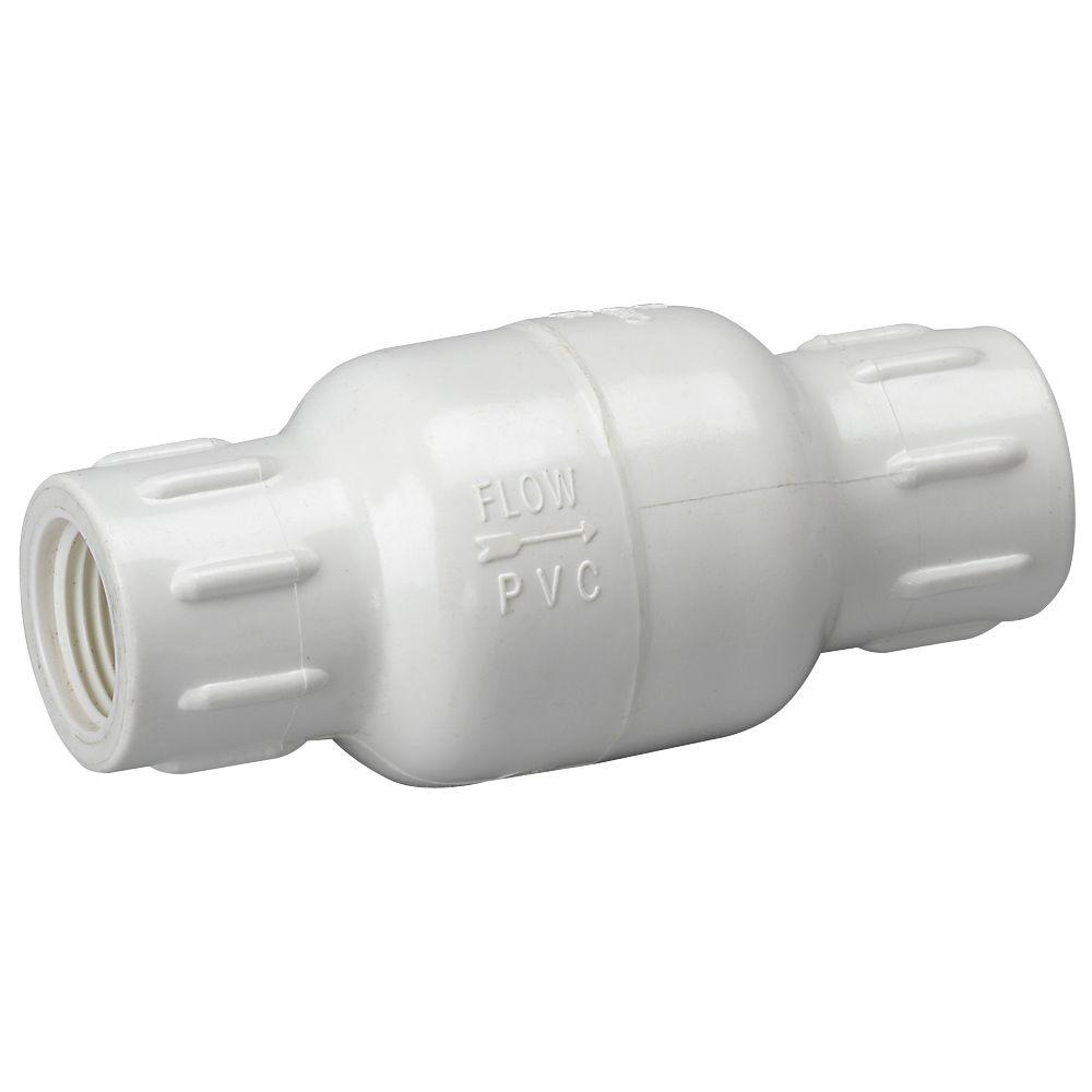 2 in. PVC Sch. 40 FPT x FPT InLine Check ValveVCKP40B8B The Home Depot