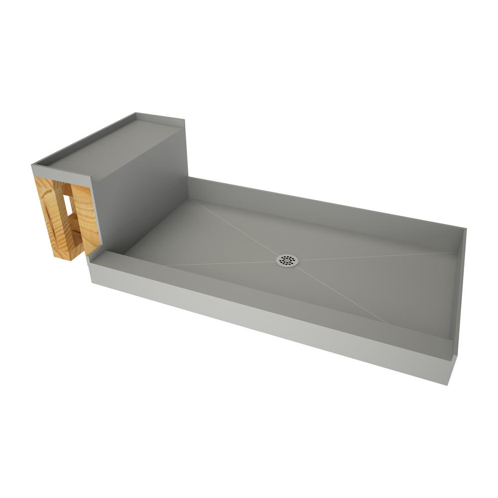 Tile Redi Base N Bench 34 In X 60 Single Threshold Shower Tile Redi Base N Bench 34 In X 60