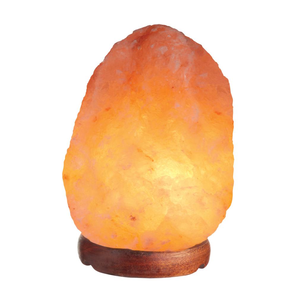 Globe Electric 7 In 3 5 Lbs Pink Himalayan Salt Lamp With Wood Pink Himalayan Salt Lamp With Wood