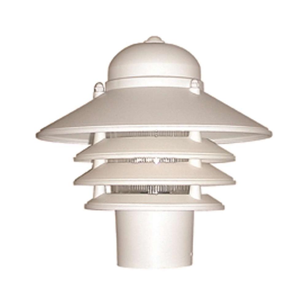 SOLUS Nautical 1Light White Post Mount Walkway Light with 3000K ENERGY STAR LED Lamp Fits 3 in