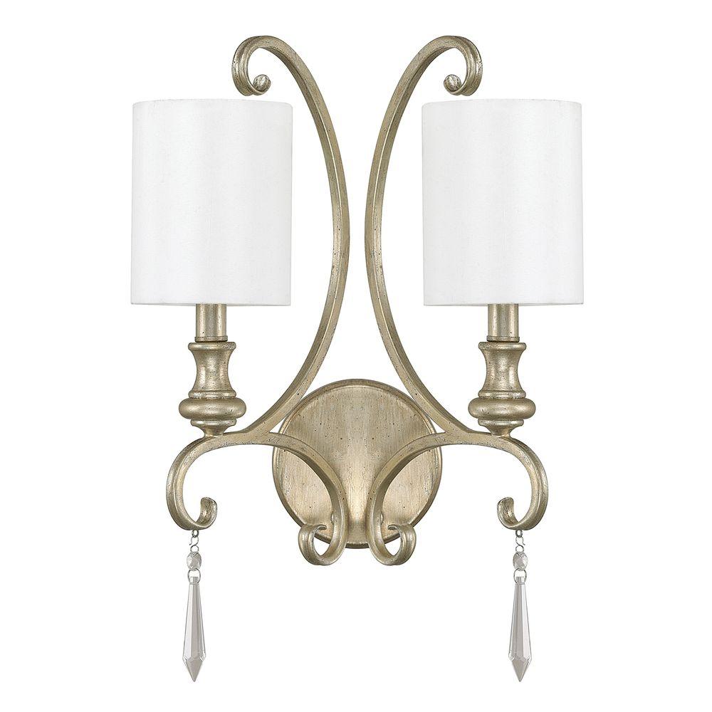 Austin Allen & Co. 2Light Iced Gold Sconce9A157A The Home Depot