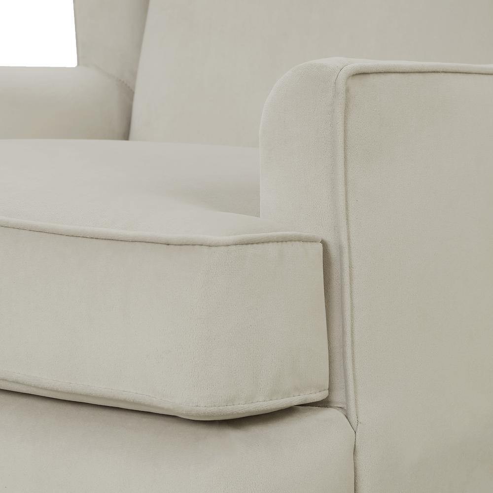 Lennox Furniture Glider Chair and Ottoman Set Espresso//Buckwheat