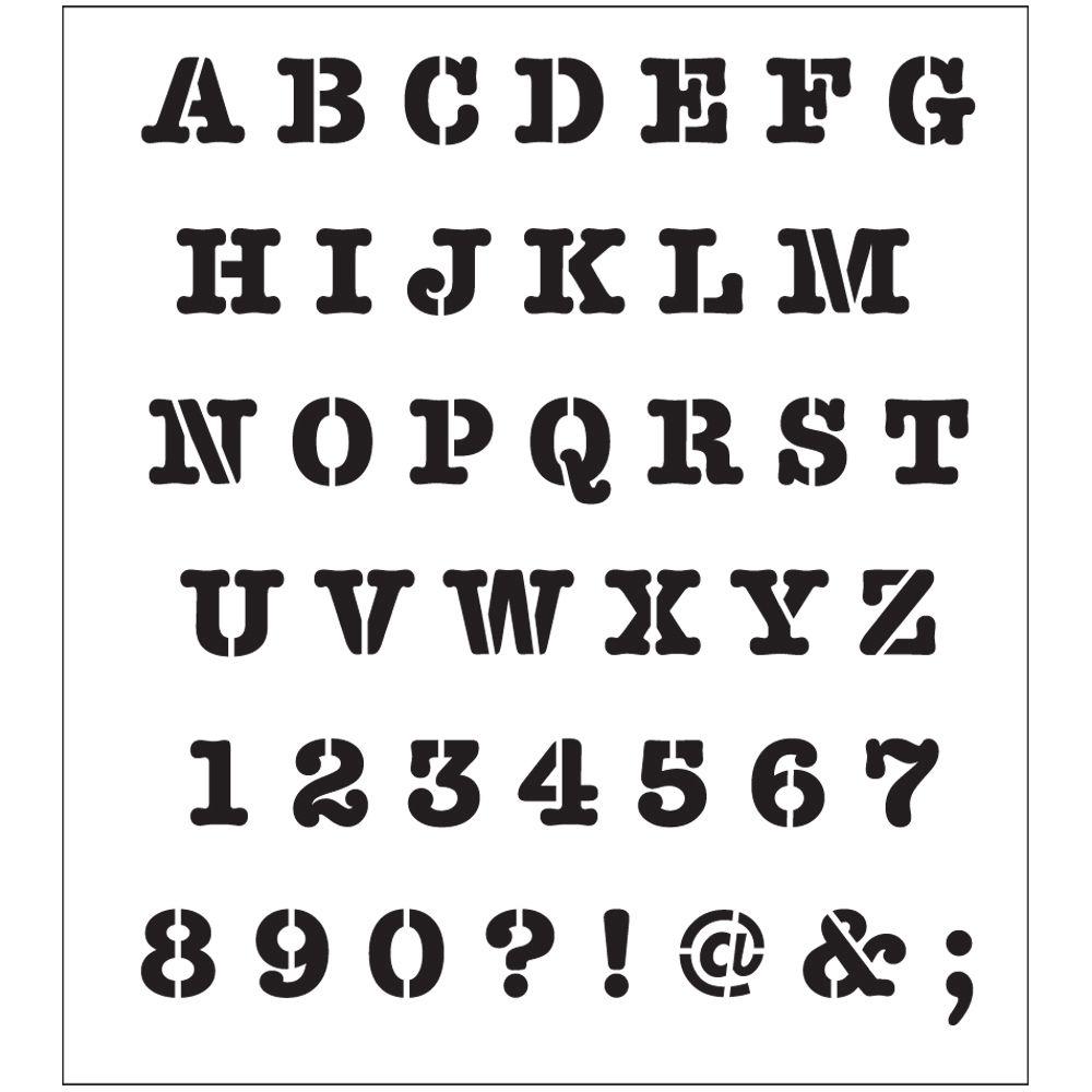 folkart alphabet heavy typewriter laser printing stencil 30738 the