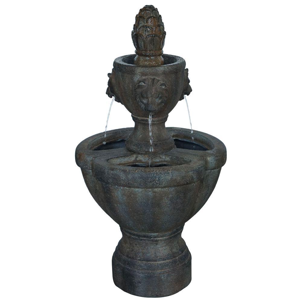 Pure Garden 32 In Lion Head Fountain Pure Garden 32 In Lion Head Fountain