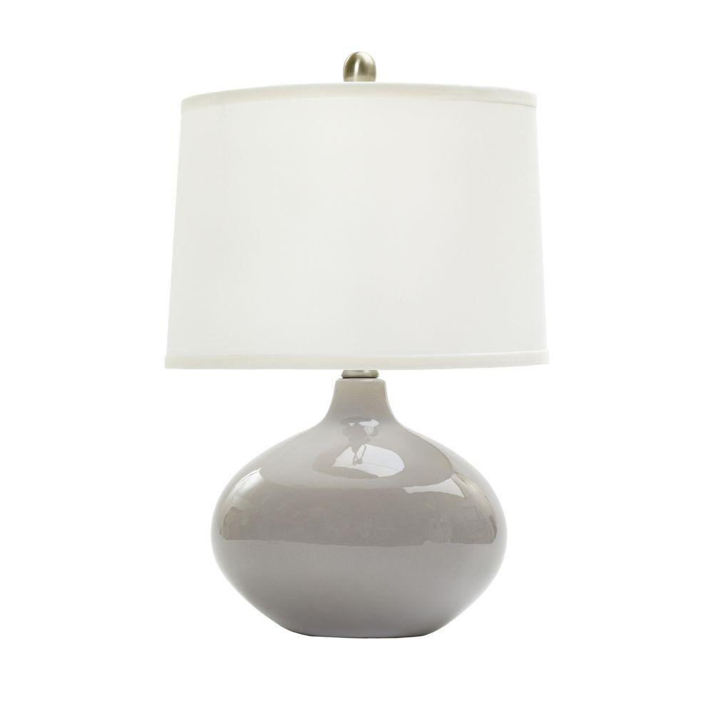 20 in. Swanky Grey Ceramic Table Lamp-W-MR8883SWANKEY GREY - The Home Depot