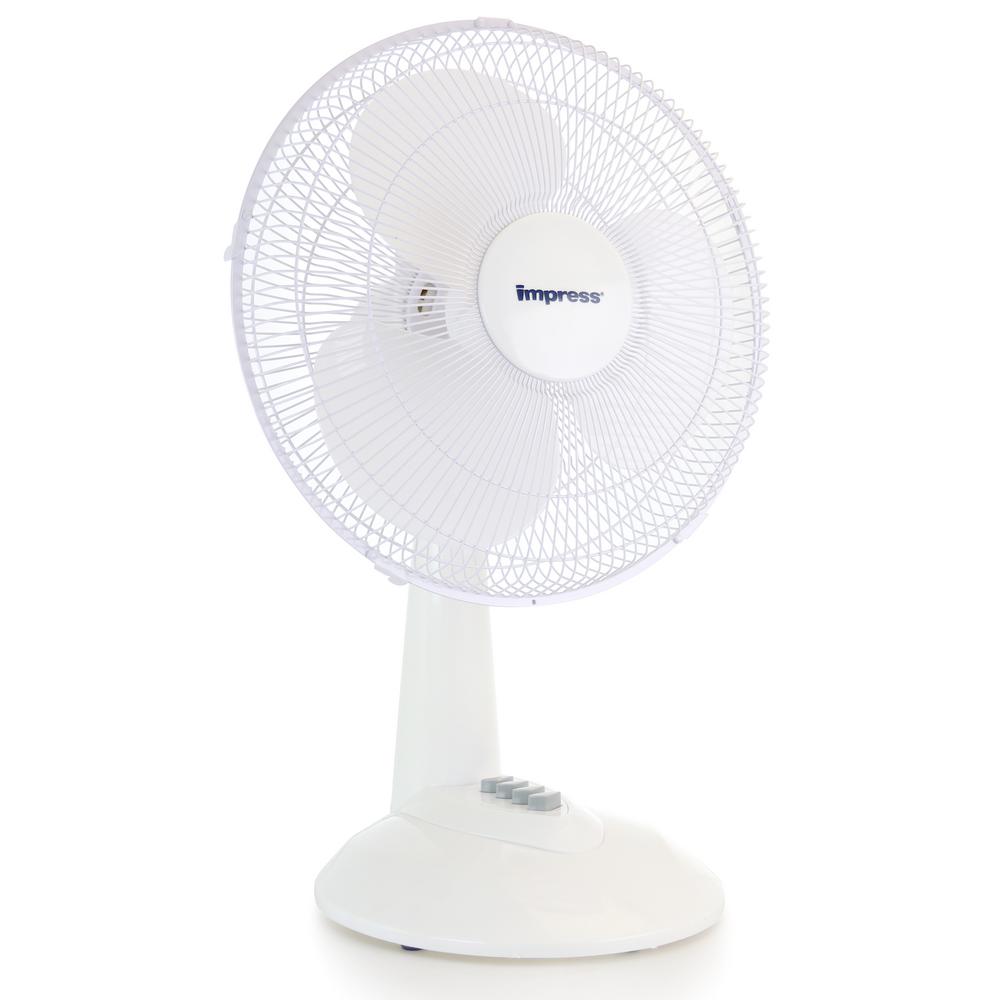 white desk fan