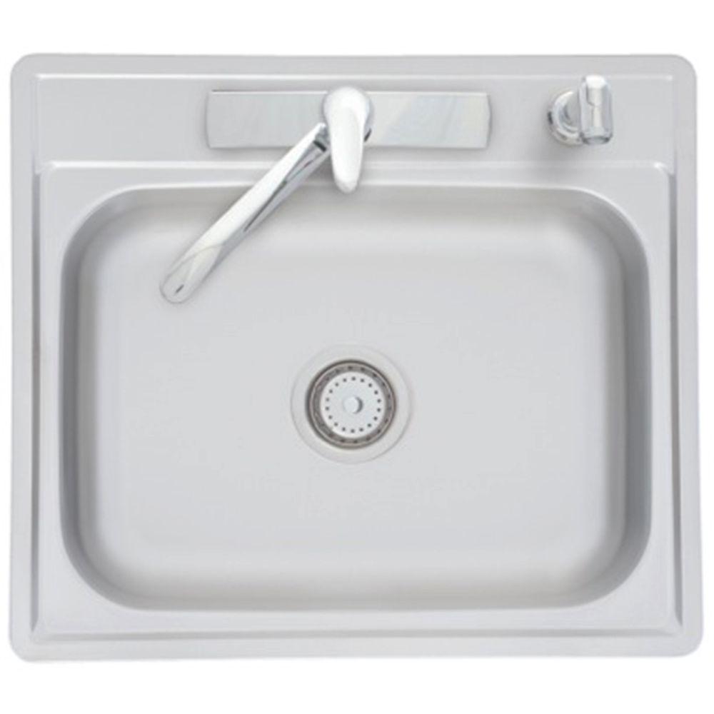 Franke DropIn Stainless Steel 25x22x7 4Hole Single Bowl Kitchen Sink