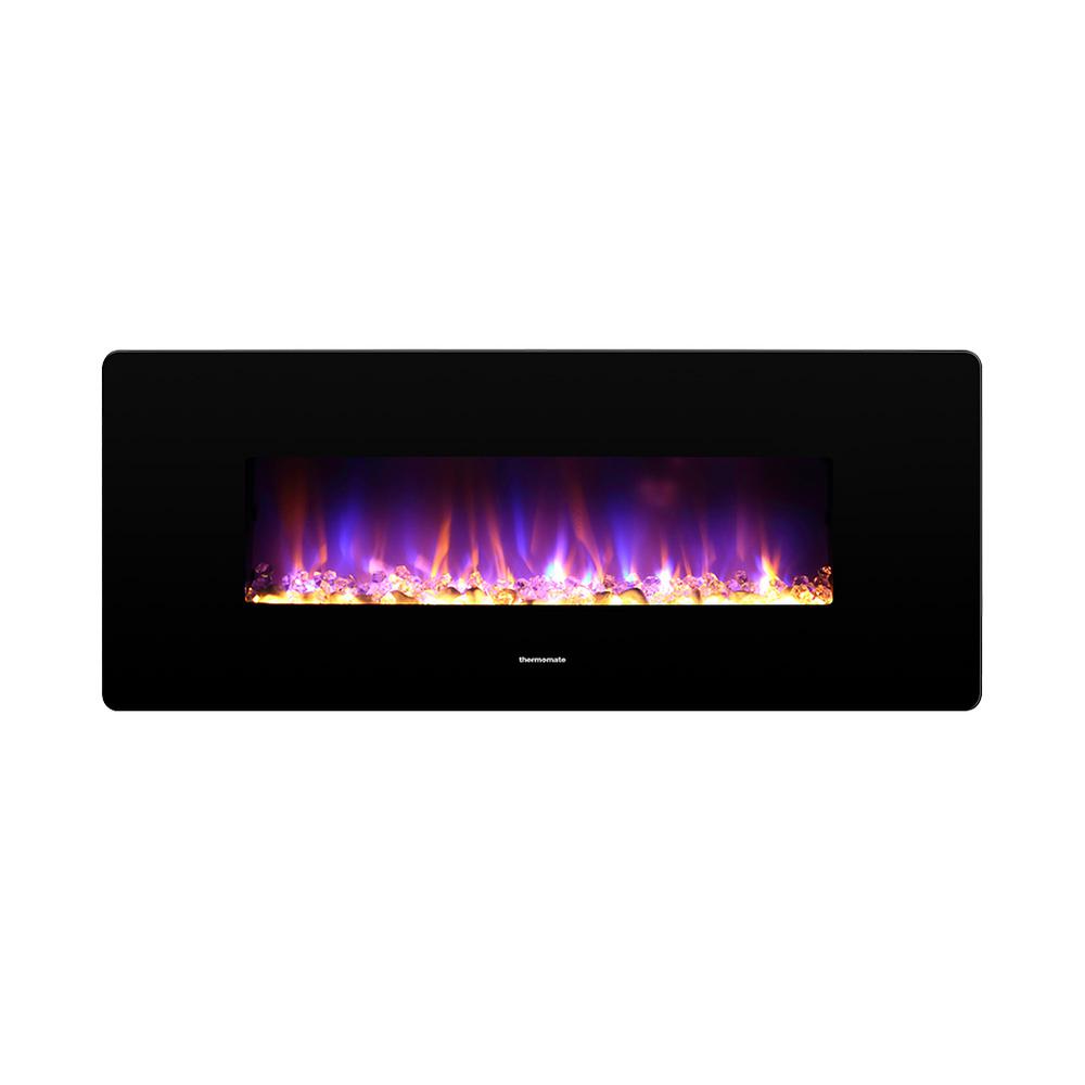 thermomate 42 in. Wall Mounted Electric Fireplace with Thermostat