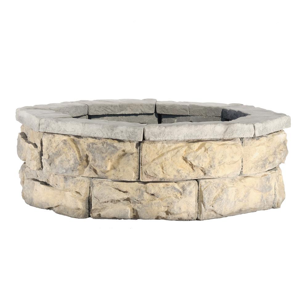 Natural Concrete Products Co 30 In Fossill Limestone Fire Pit Kit