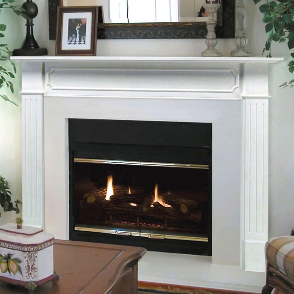 Pearl Mantels Berkley 62 In X 52 In Mdf White Full Surround
