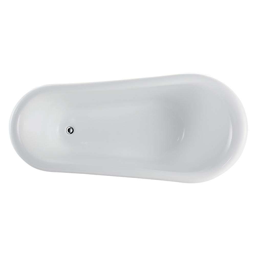 Vanity Art Laval 67 in. Acrylic Claw Foot Freestanding Bathtub in Red and White was $819.99 now $655.99 (20.0% off)