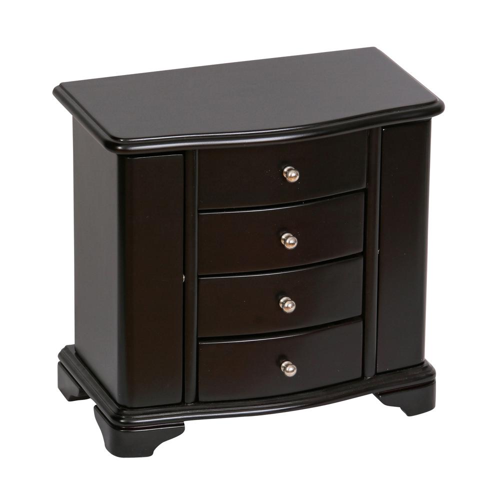 Mele Dane Java Finish Wooden Jewelry Box00746S16 The Home Depot