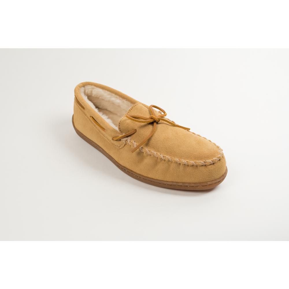 mens wide moccasin slippers