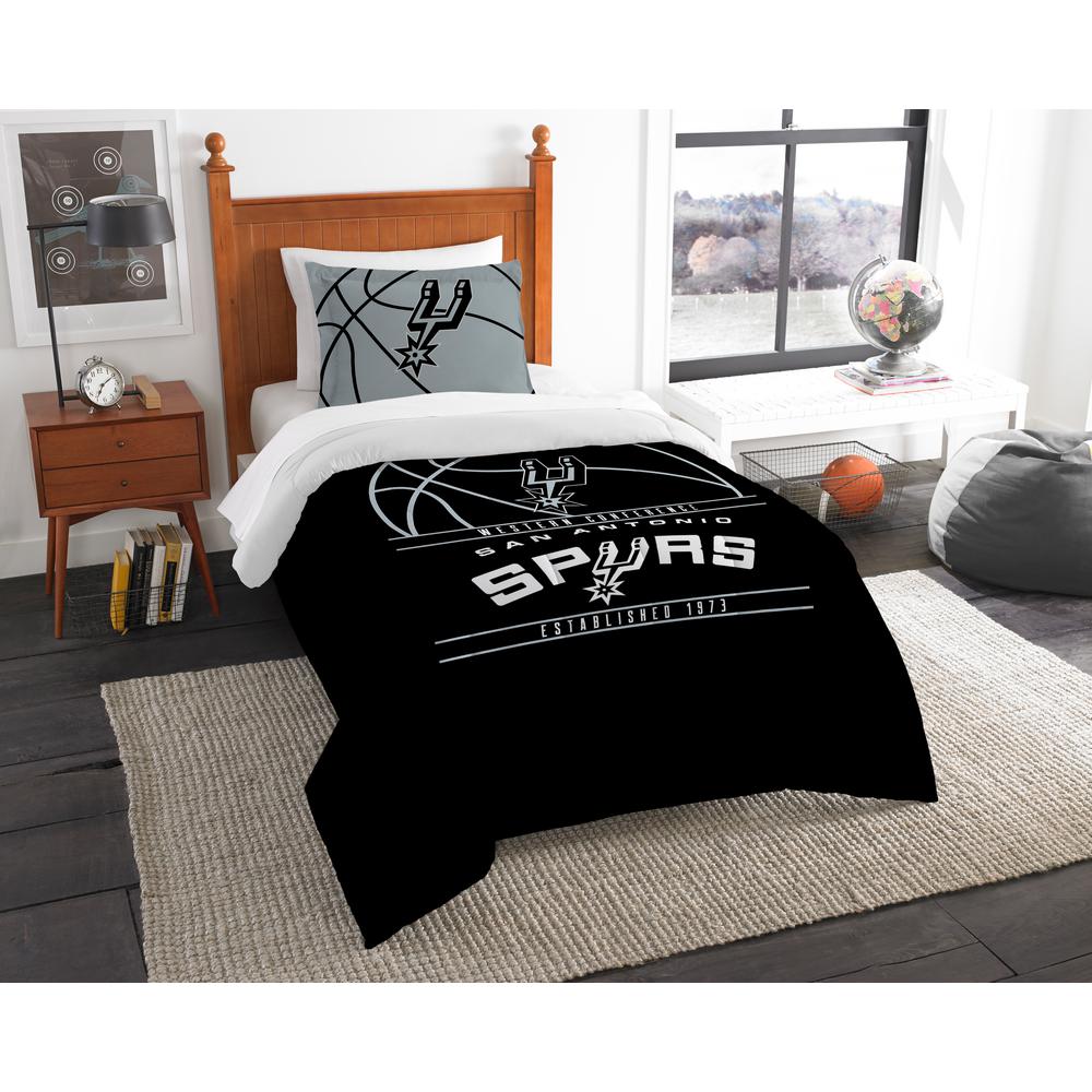 Spurs 2 Piece Multicolored Twin Comforter Set 1nba862010024ret