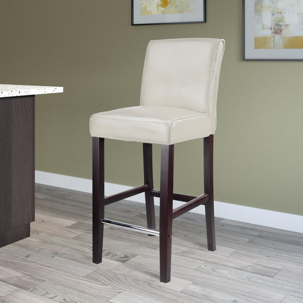 white leather stools